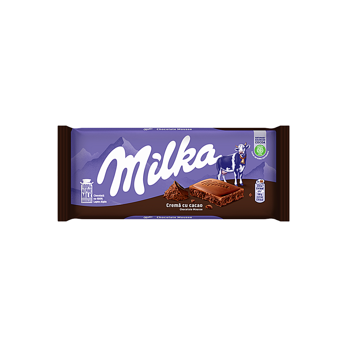 Romania - Milka Chocolate Mousse Cream Filled Milk Chocolate Bar (100g)