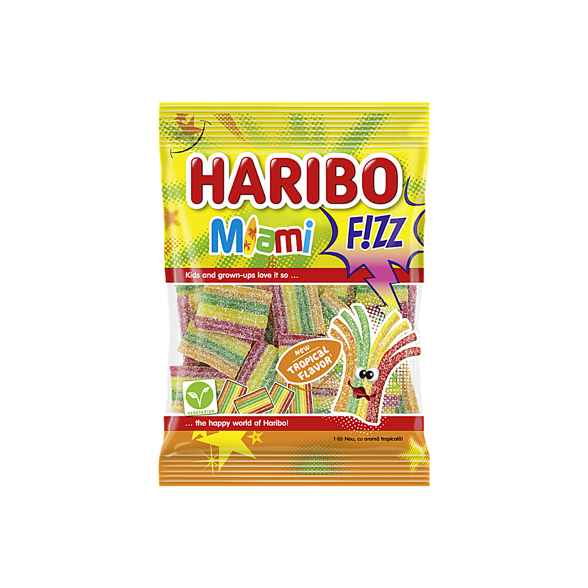 France - Haribo Miami Fizz Tropical Sour Candy (120g)