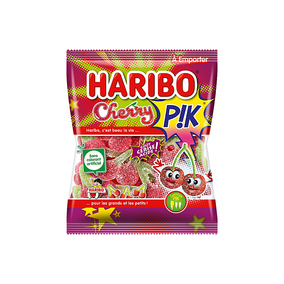 France - Haribo Cherry Pik Sour Gummy Candy (120g)