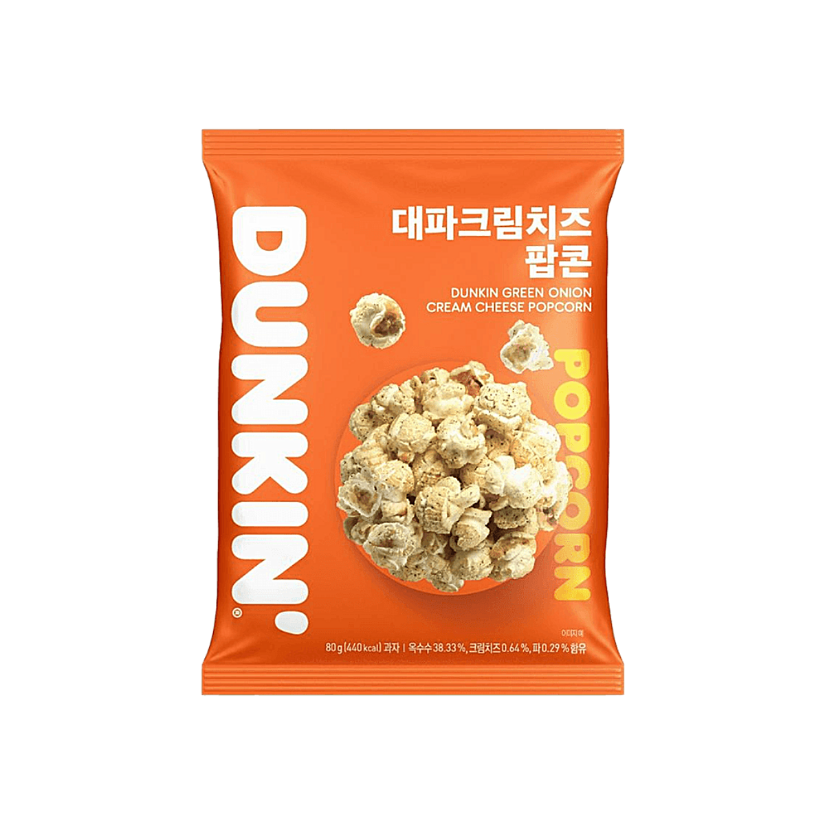 Korea - Dunkin' Donuts Green Onion Cream Cheese Popcorn Snack (80g)
