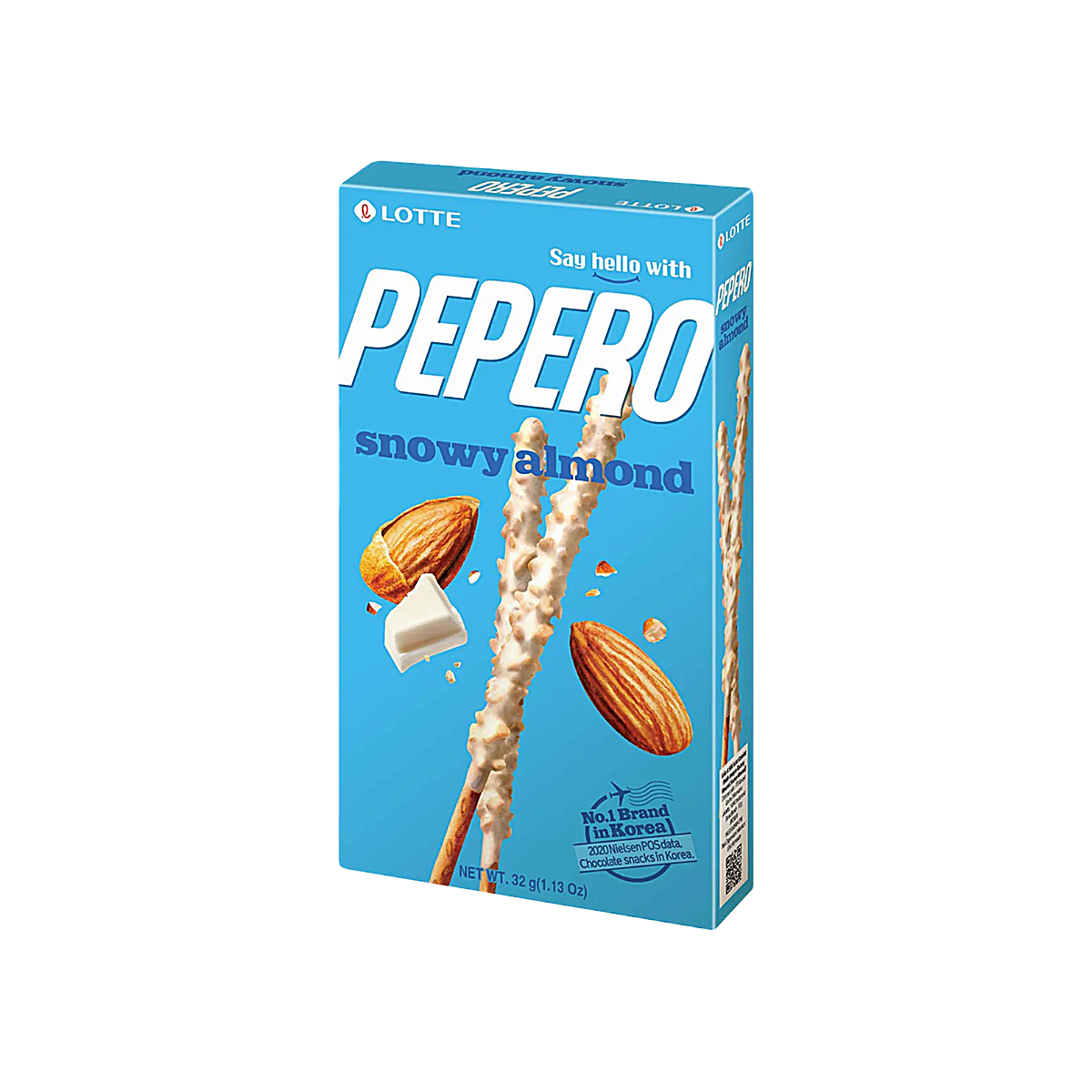 Korea - Lotte Pepero Snowy Almond Biscuit Sticks (32g)