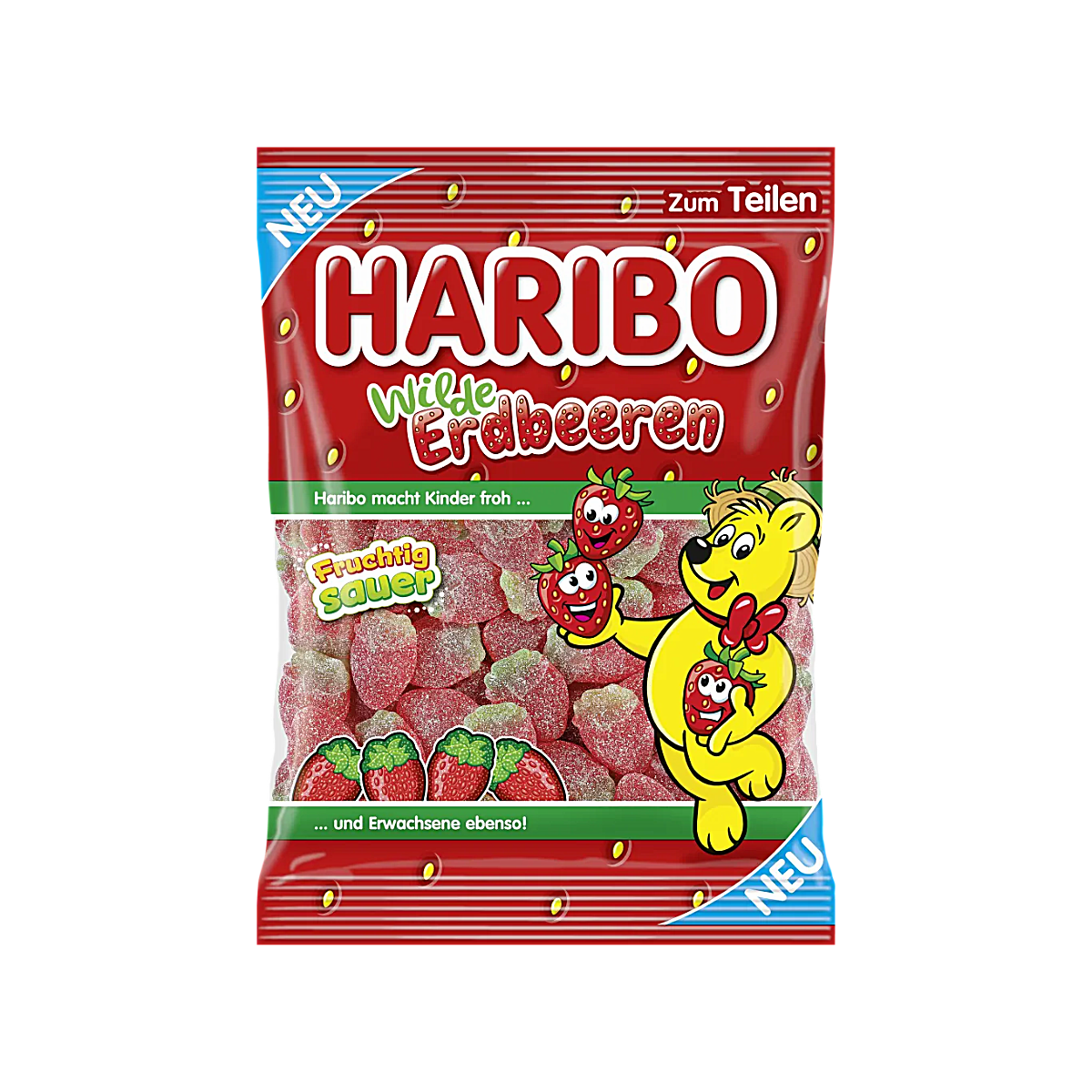 Germany - Haribo Wild Strawberry Sour Candy (175g)