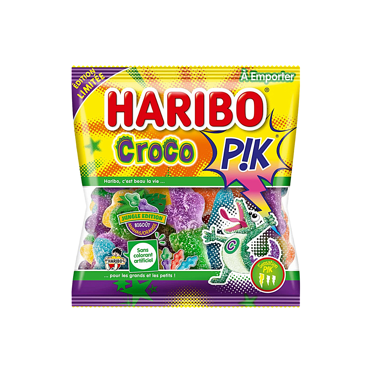 France - Haribo Croco Pik Sour Jelly Candy Limited Edition (120g)