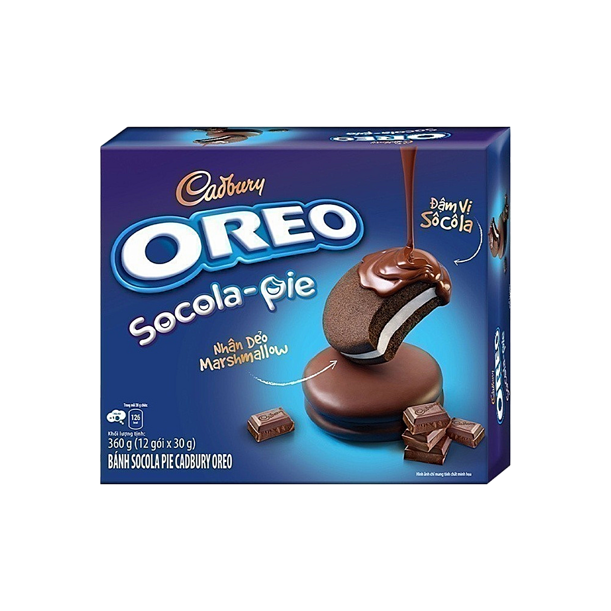 Vietnam - Oreo Chocolate Socola Pie with Vanilla Flavour (12 packs, 336g)