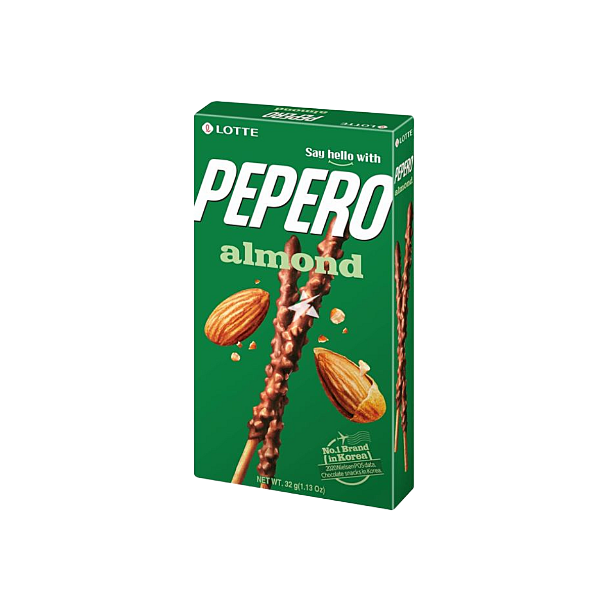 Korea - Pepero Chocolate Almond Biscuit Sticks (32g)