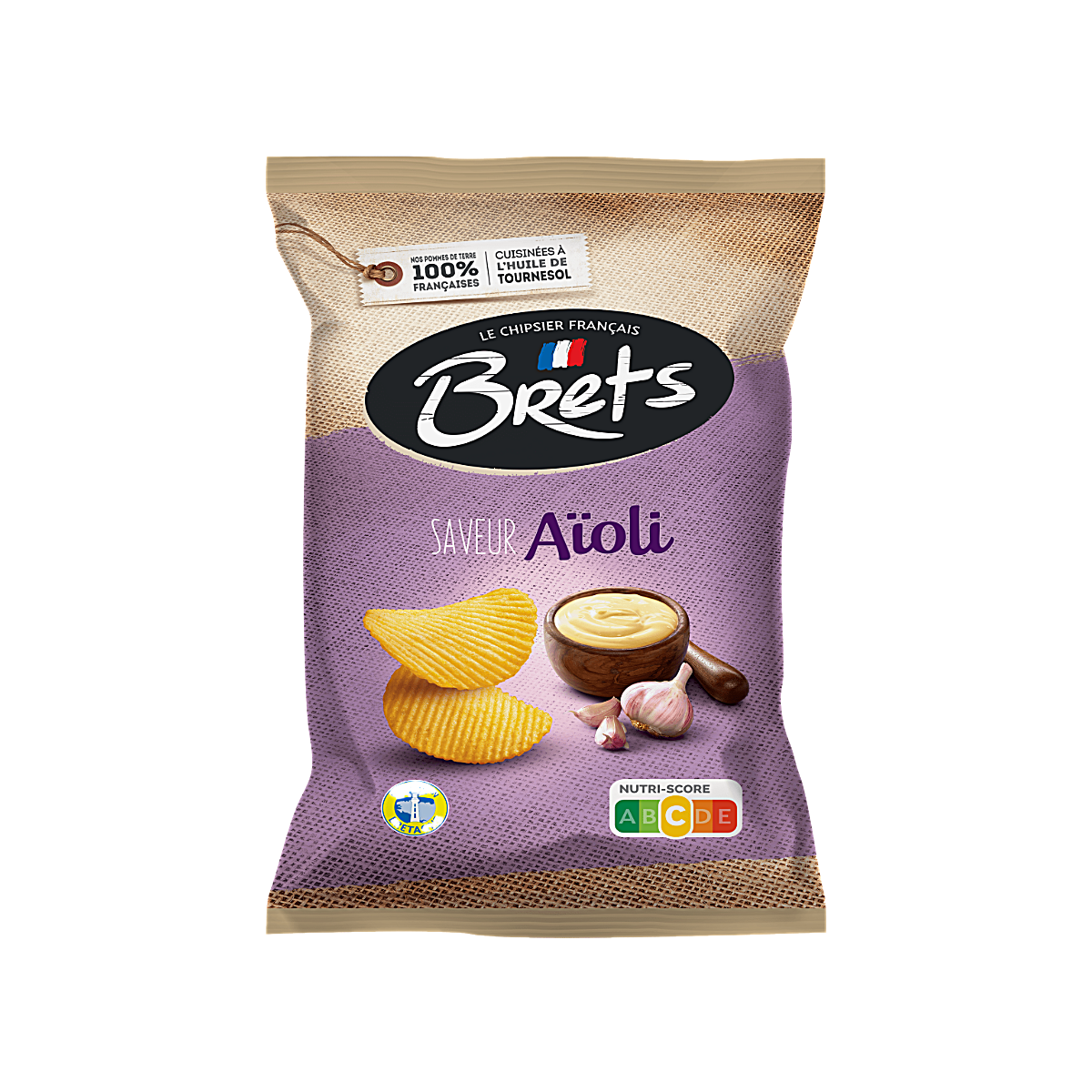 France - Brets Aioli Garlic & Herb Flavour Chips (125g)