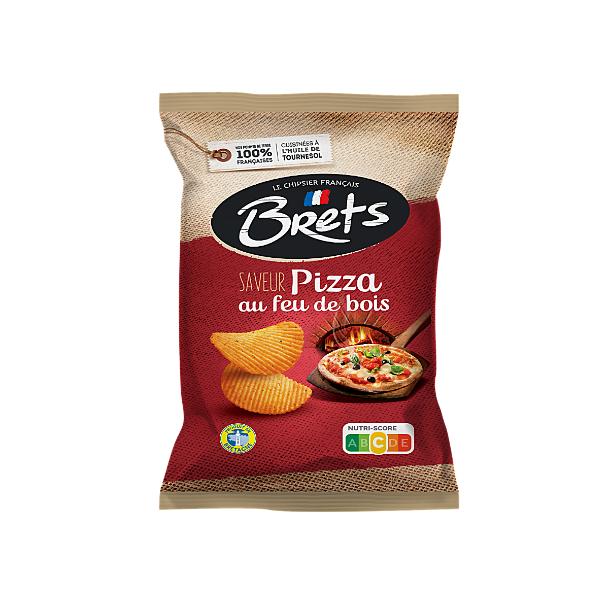 France - Brets Wood-Fired Pizza Flavour Chips (125g)