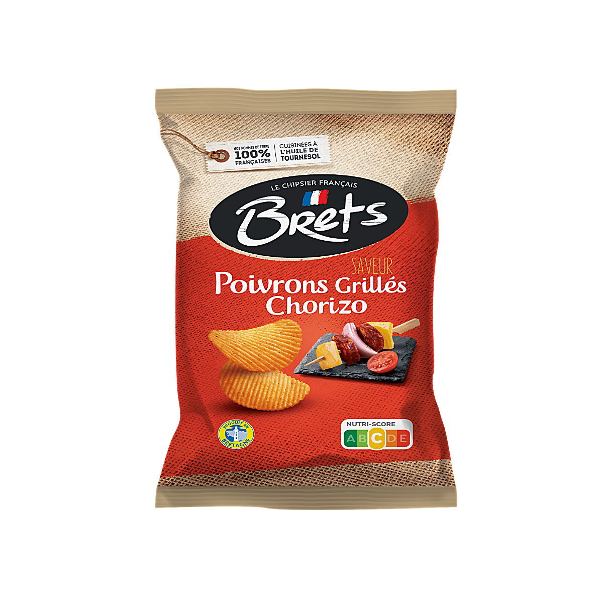 France - Chips Brets saveur poivron grillé et chorizo (125g)