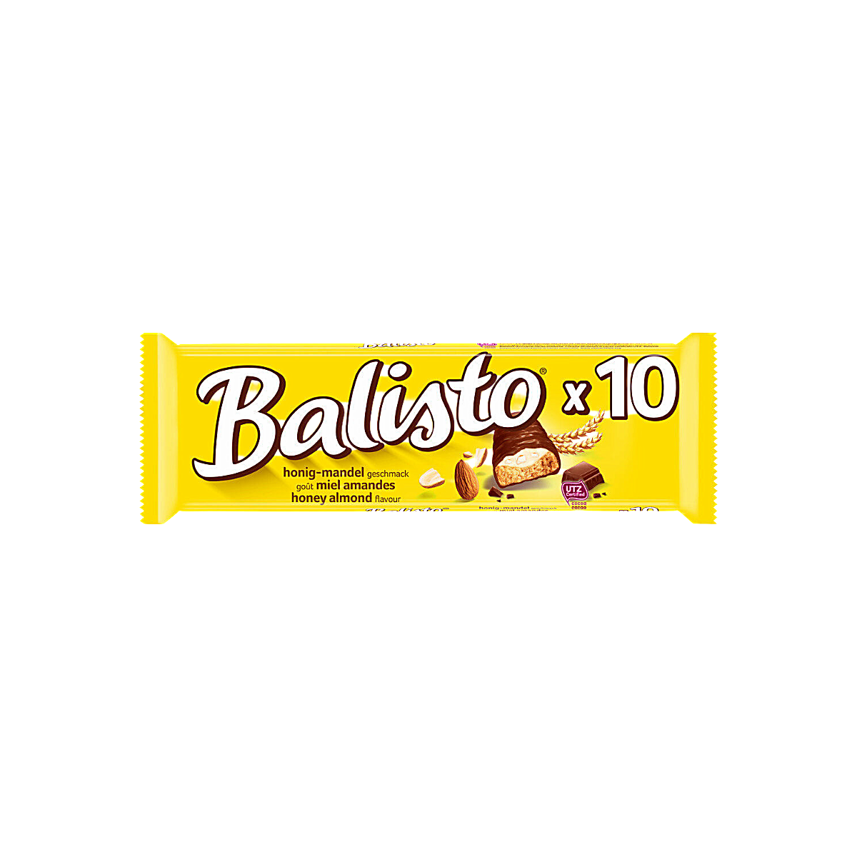 Germany - Balisto Honey Almond Flavour European Chocolate Snack (10 minis, 185g)