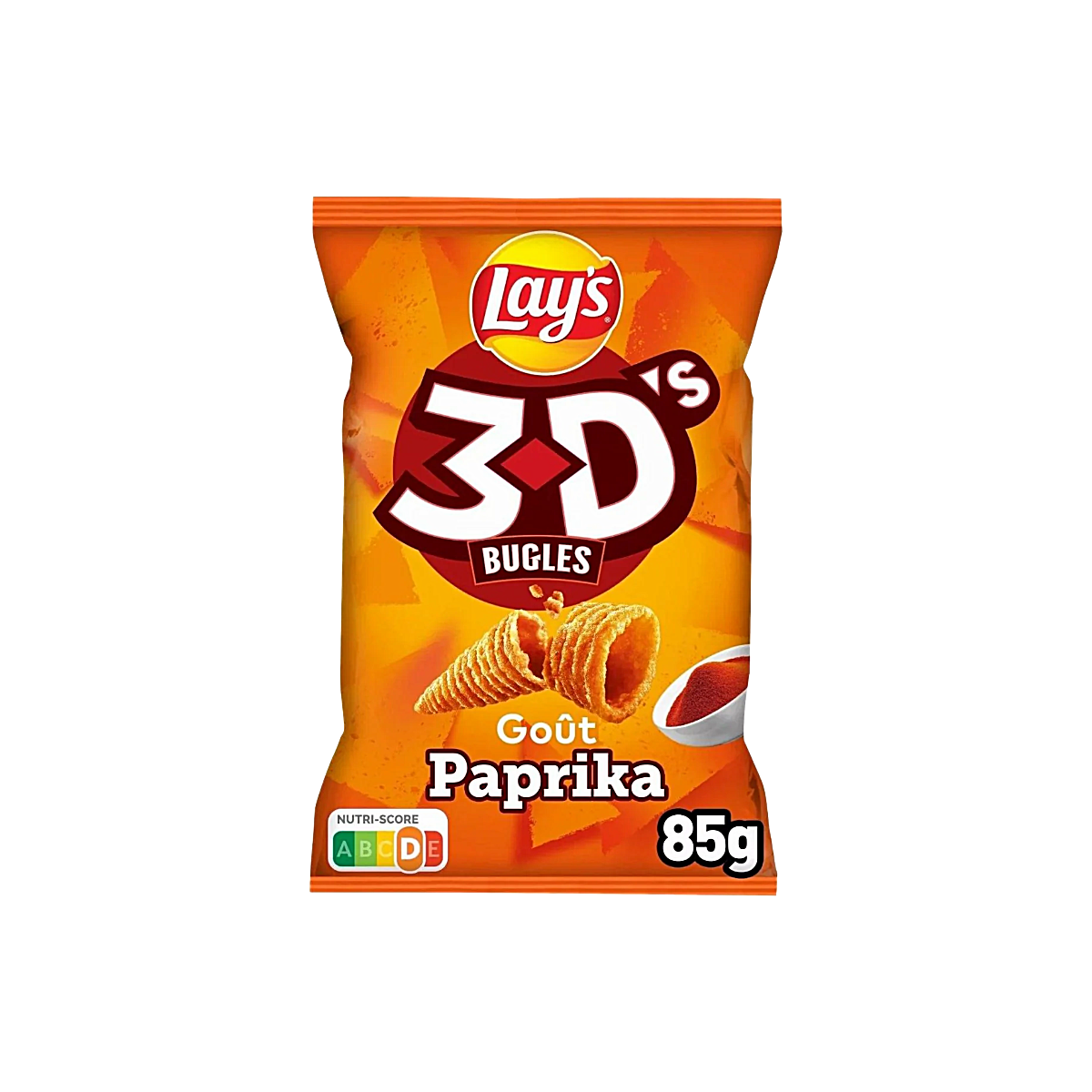 France - Lay’s 3D’s Bugles Chips Paprika Flavour (85g)