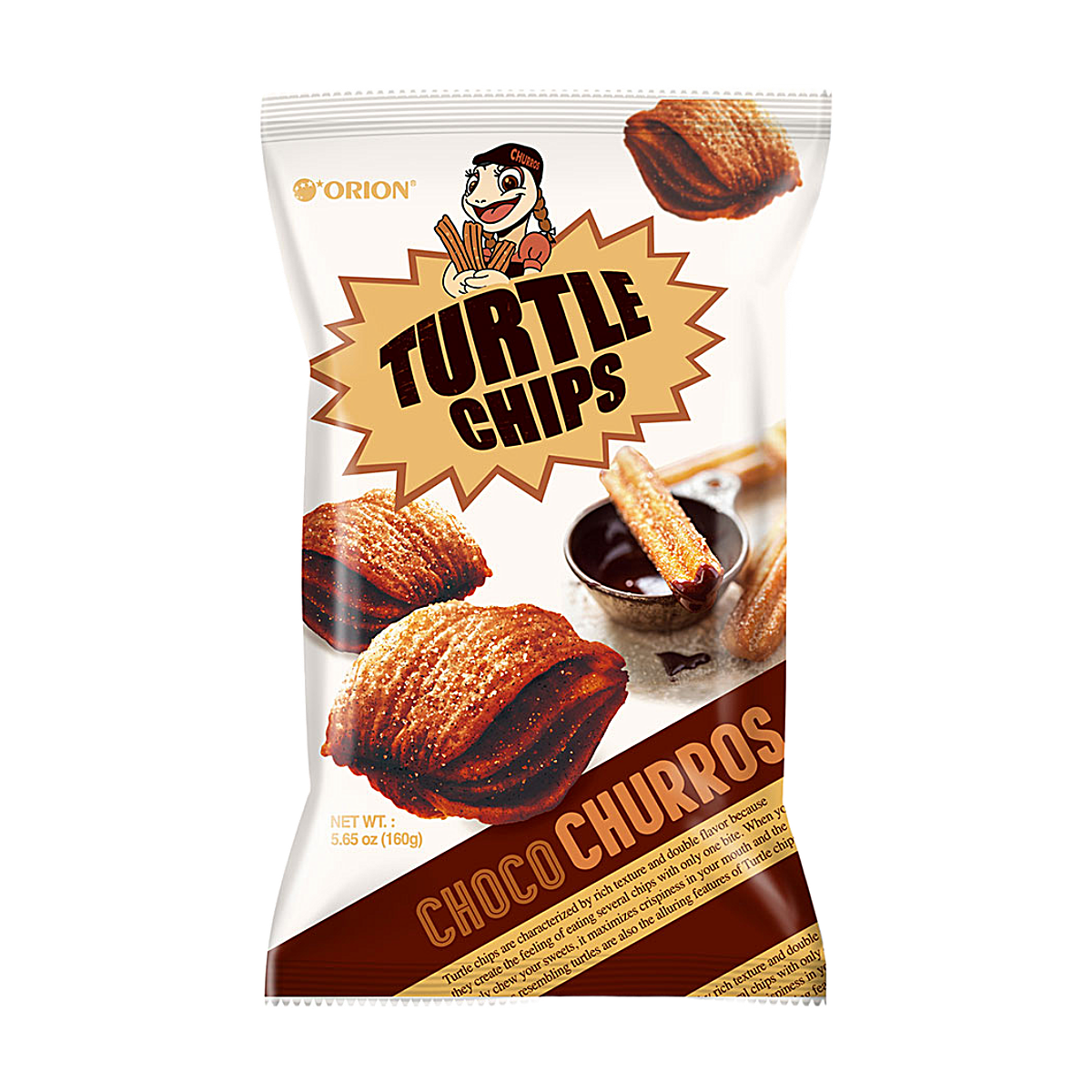 Korea - Orion Turtle Chips Choco Churros (160g)