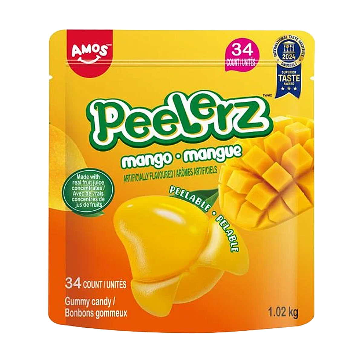 China - Amos Peelerz Gummy Mango (34 minis, 1 kg)