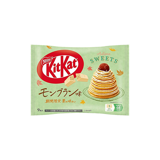 Japan - Kit Kat Autumn Mont Blanc Chestnut Flavour Chocolate (9 minis, 104g)