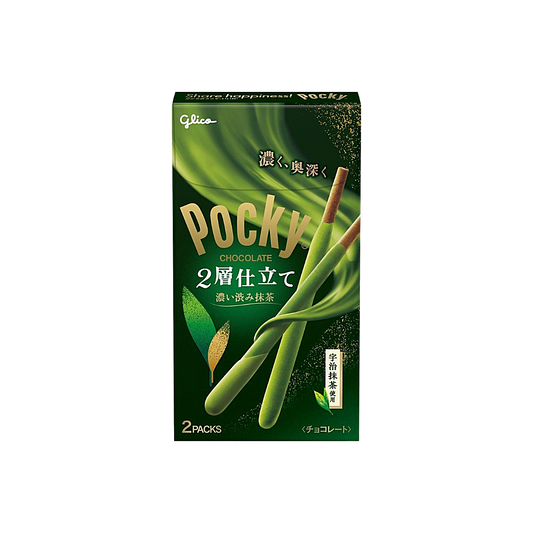 Japan - Pocky Double Matcha Chocolate Biscuit Sticks (2 Packs, 104g)