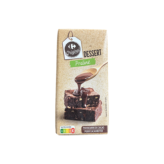 France - Carrefour Original Praline Dark Chocolate Dessert Bar (200g)