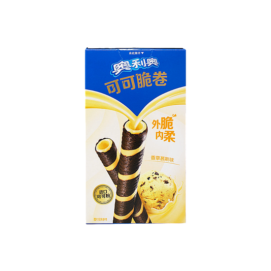 China - Oreo Vanilla Cream Wafer Rolls Chocolate Cookies (50g)