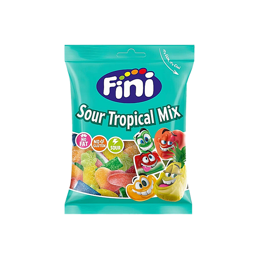 Spain - Fini Sour Tropical Mix Halal Gummy Candy (90g)
