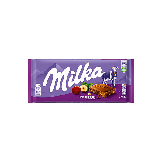 Poland - Milka Raisins & Nuts Alpine Milk Chocolate Bar (90g)