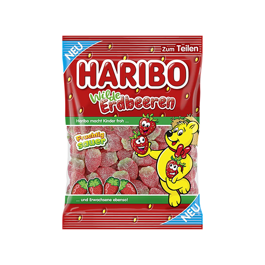 Germany - Haribo Wild Strawberry Sour Candy (175g)