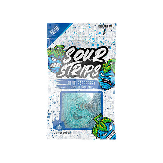 USA - Sour Strips Blue Raspberry Flavour Candy (Viral TikTok Candy) (96g)
