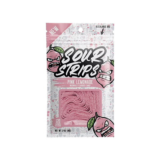 USA - Sour Strips Pink Lemonade Flavour Candy (Viral TikTok Candy) (96g)