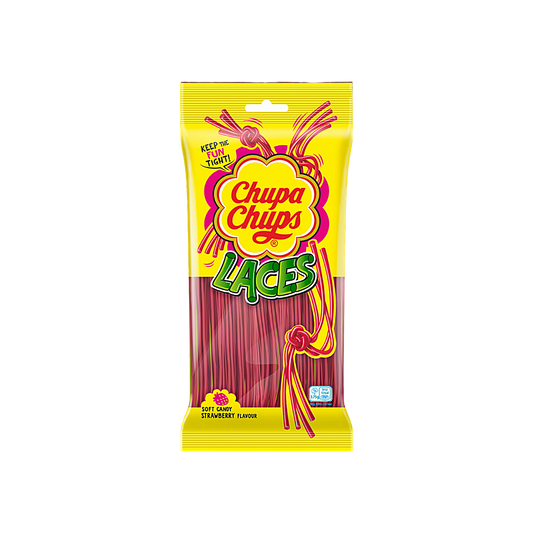 Italy - Chupa Chups Laces Soft Candy Strawberry Flavour (90g)