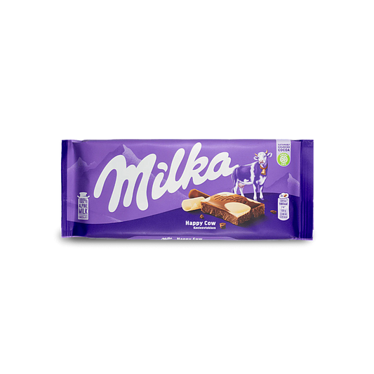 Poland - Milka Happy Cow Milk & White Chocolate Bar (90g)