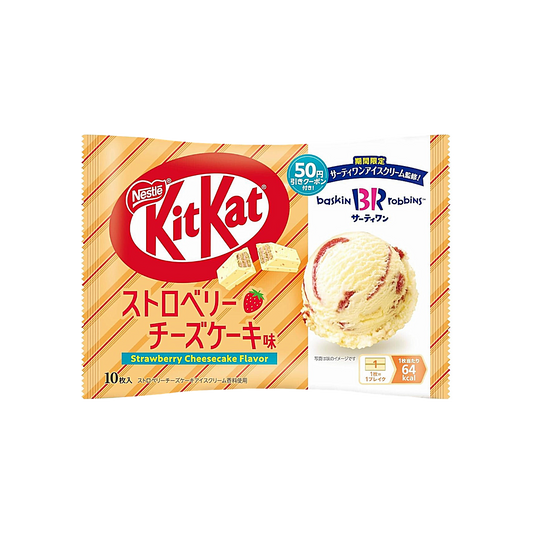 Japan - Kit Kat x Baskin Robbins Strawberry Cheesecake Flavour Chocolate (10 minis, 116g)