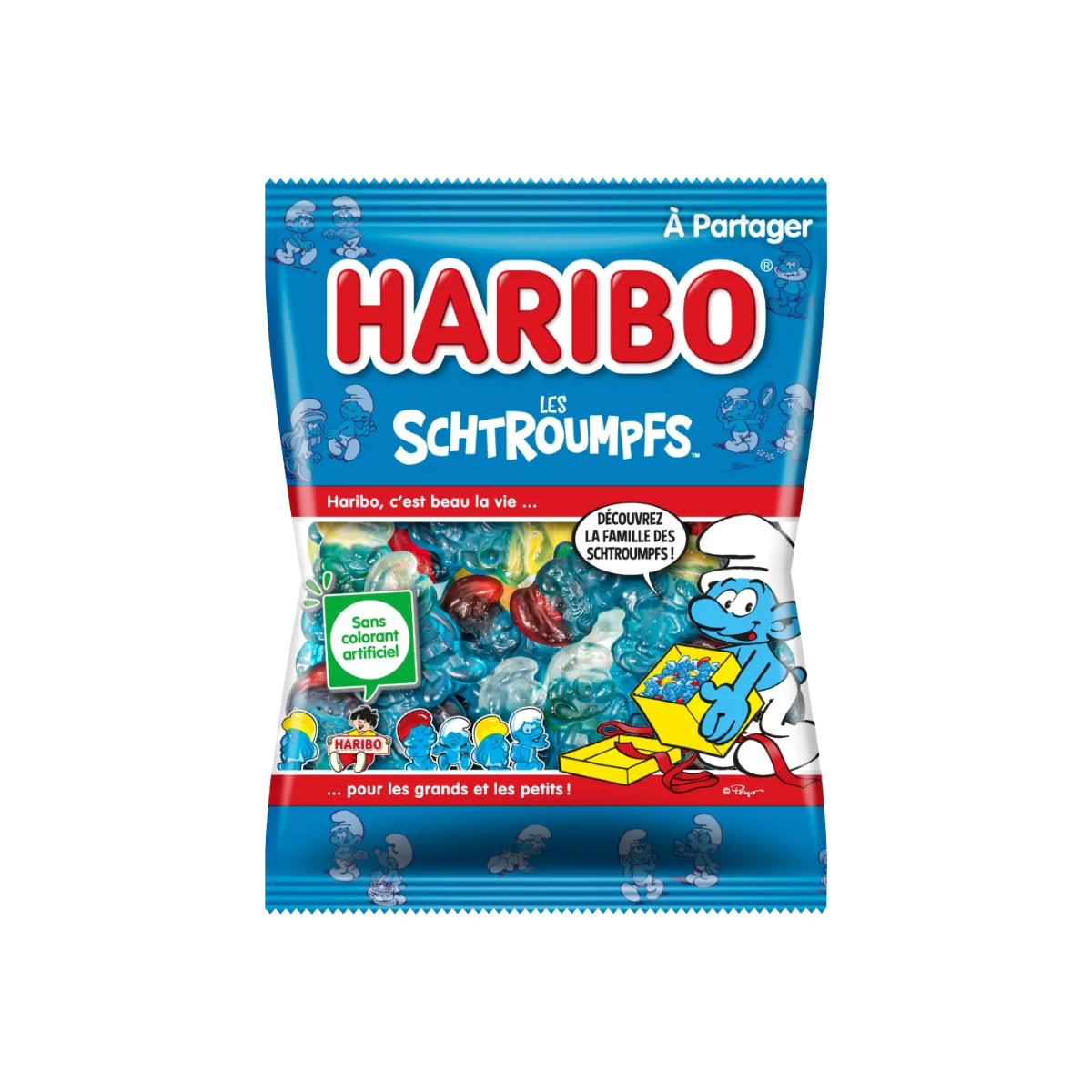 France - Haribo x Smurfs Collaboration Gummy Candy (120g)