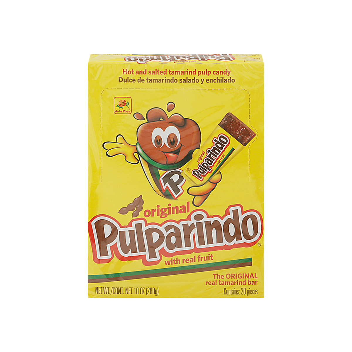 Mexico - Pulparindo Original Real Tamarind Bar Candy (20 minis, 280g)