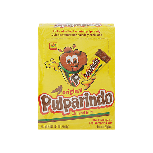 Mexico - Pulparindo Original Real Tamarind Bar Candy (20 minis, 280g)