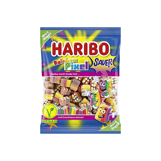 Germany - Haribo Rainbow Pixel Sour Fruit Gummy Candy (100g)