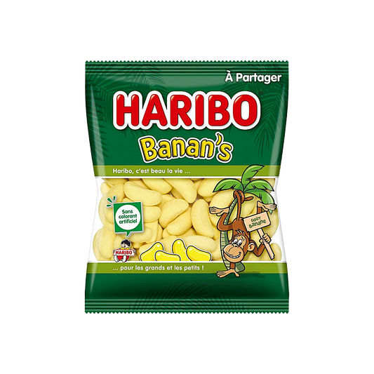France - Haribo Banana Shaped Candy (300g)