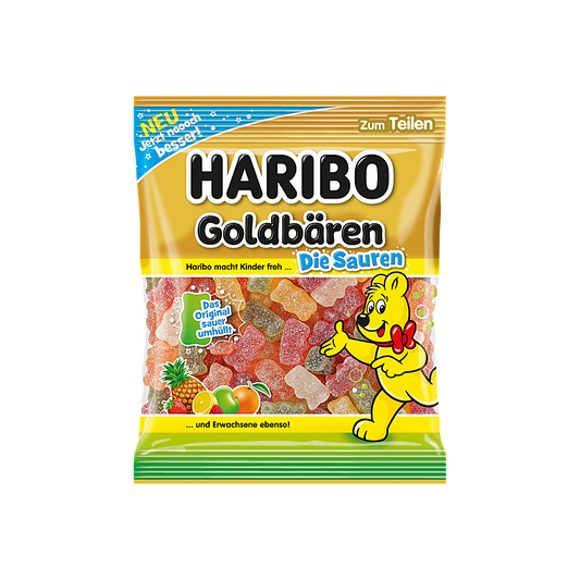 Germany - Haribo Gold Bears Sour Gummy Candy (175g)