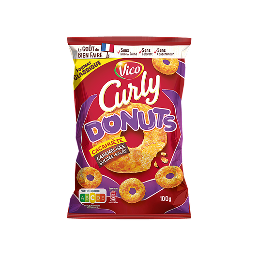 France - Curly Donuts Caramelized Sweet & Salty Snack (100g)