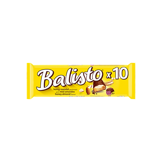Germany - Balisto Honey Almond Flavour European Chocolate Snack (10 minis, 185g)