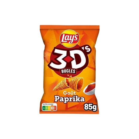 France - Lay’s 3D’s Bugles Chips Paprika Flavour (85g)