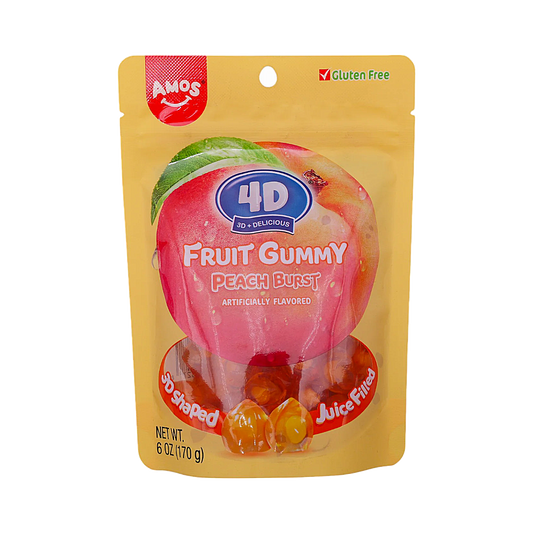 USA – Amos 4D Fruit Gummy Peach Burst (TikTok Candy) (170g)