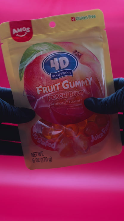 USA – Amos 4D Fruit Gummy Peach Burst (TikTok Candy) (170g)